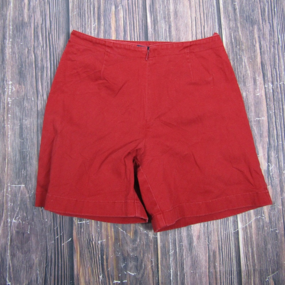 Ann Taylor Factory Store Shorts Womens 0 Red Wrap Twill Cotton‎ Spandex